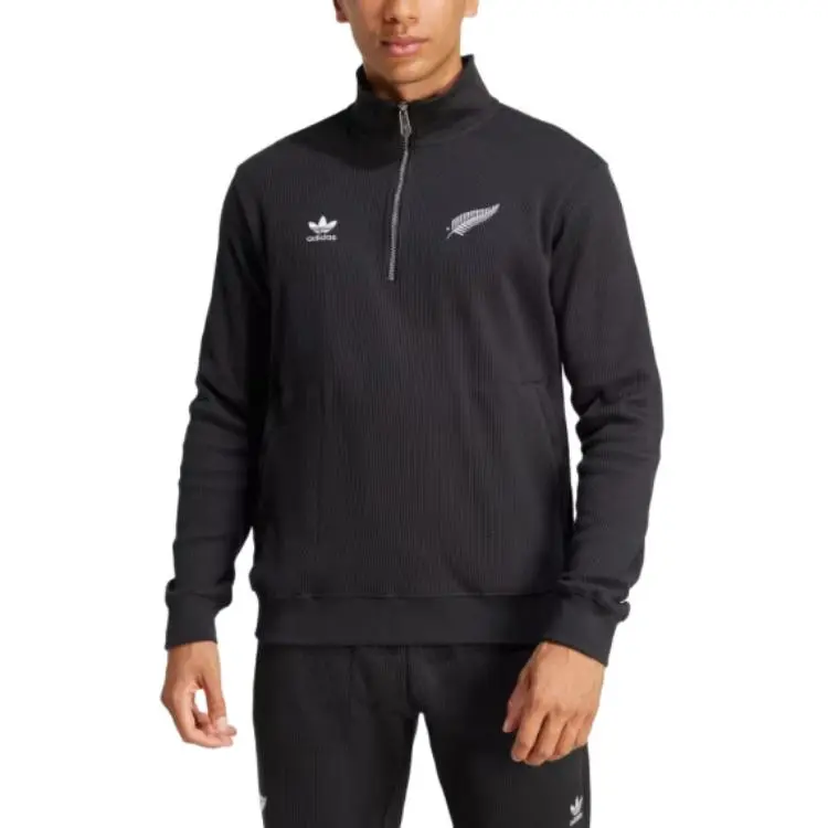 Adidas Free Shipping With AdiClub S Essentials Half Zip Waffle Sweatshirt-1