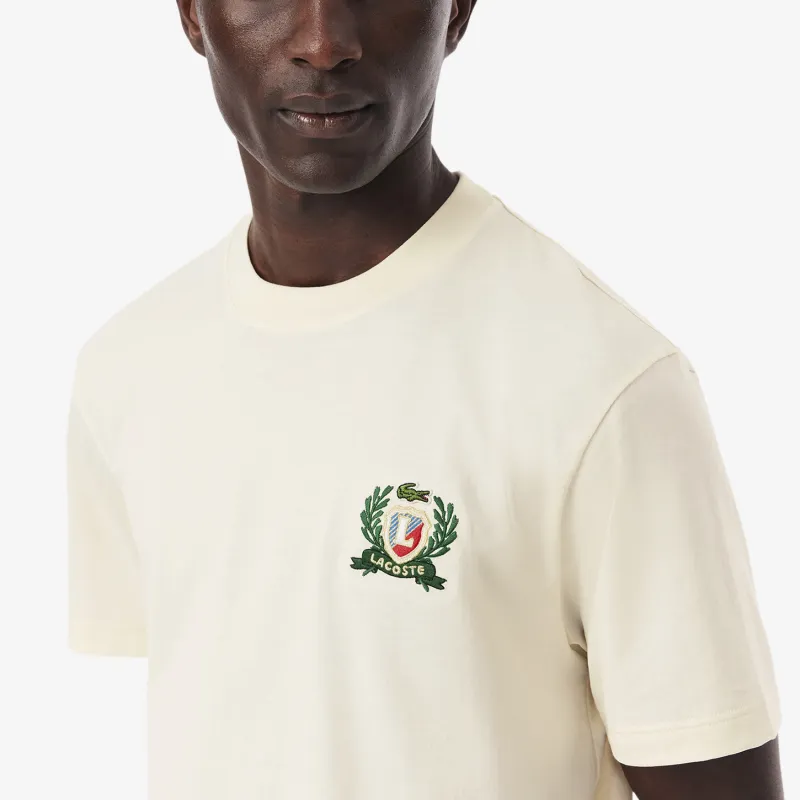 LACOSTE Emblem embroidered T shirt-4