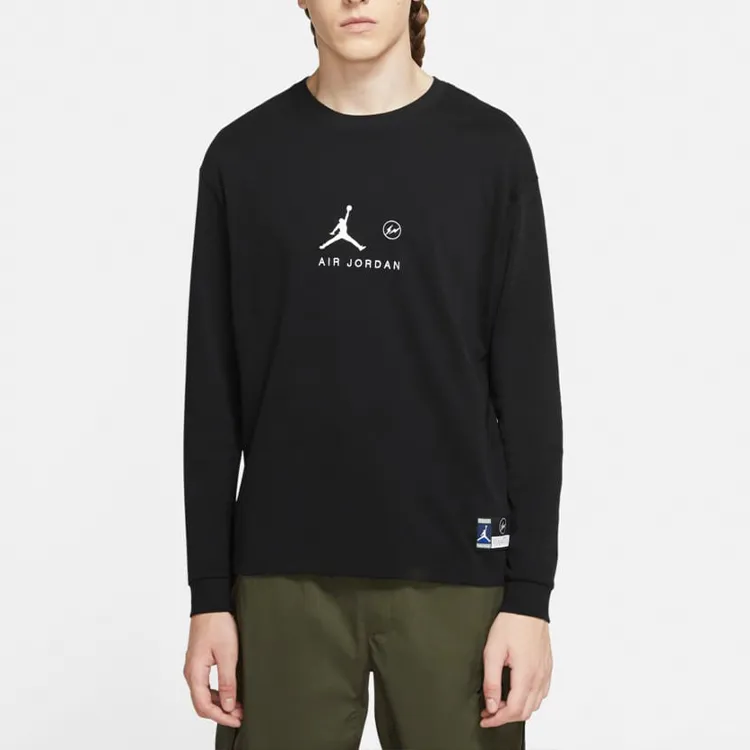 Jordan x Fragment Design T Shirt Asia Version Men's Black-1