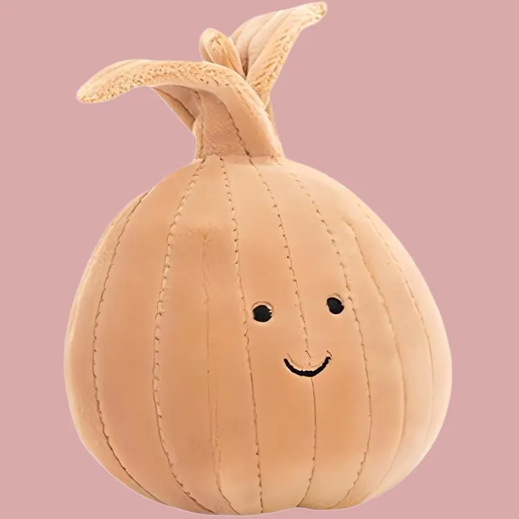 JELLYCAT Gourmet Collection Vegetable, Lively Onion Dolls Plush Doll 9cm Height-3