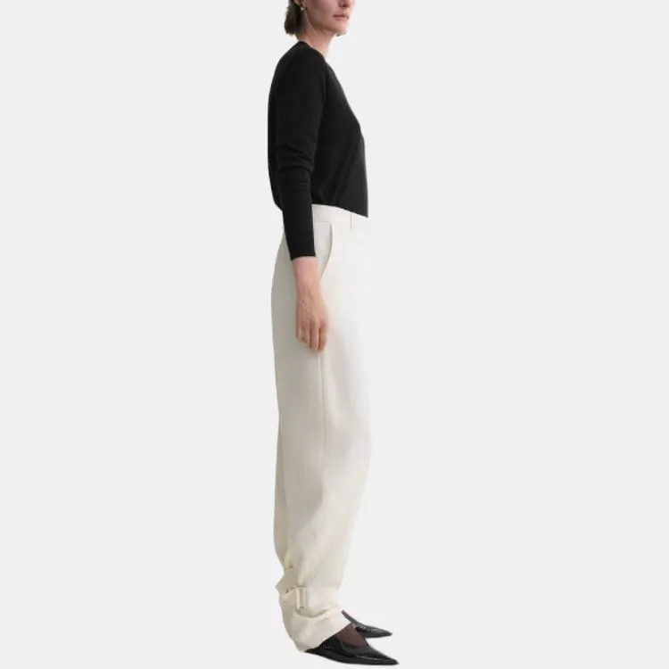 TOTEME Presse Creased Buckled Slouch Trousers-4