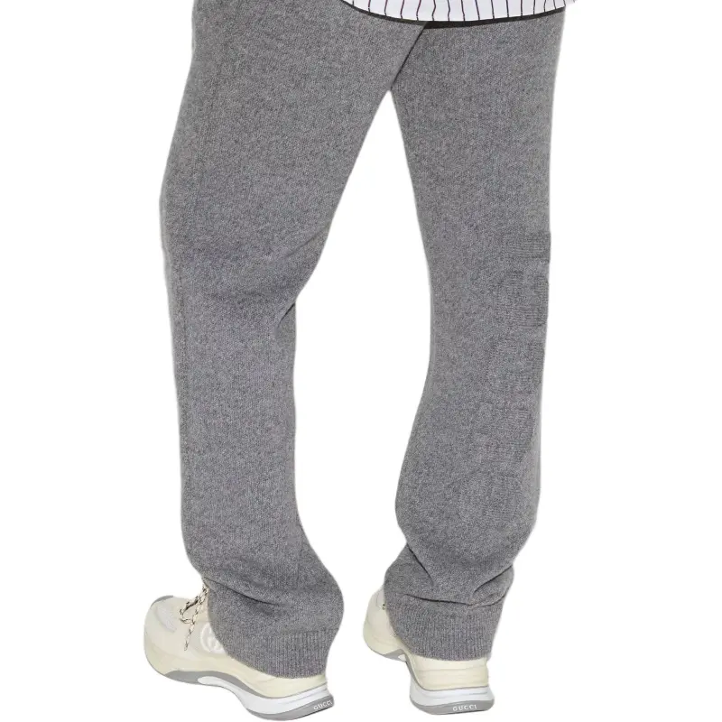 GUCCI Knitted Sweatpants Men's Gray-5
