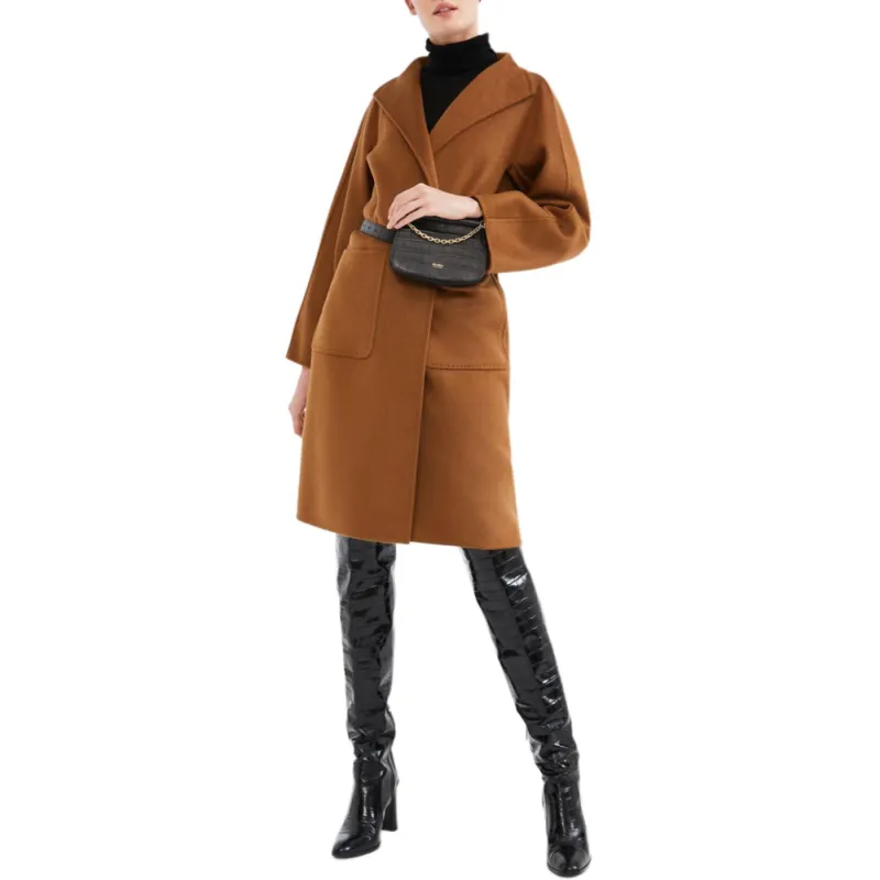 MaxMara Lilia Collection Cashmere Cardigan Coat Women's Tobacco-2