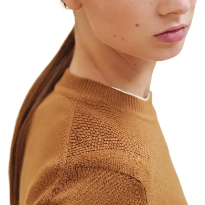 HERMES FW24 Cashmere Sweater Women's Brown-2