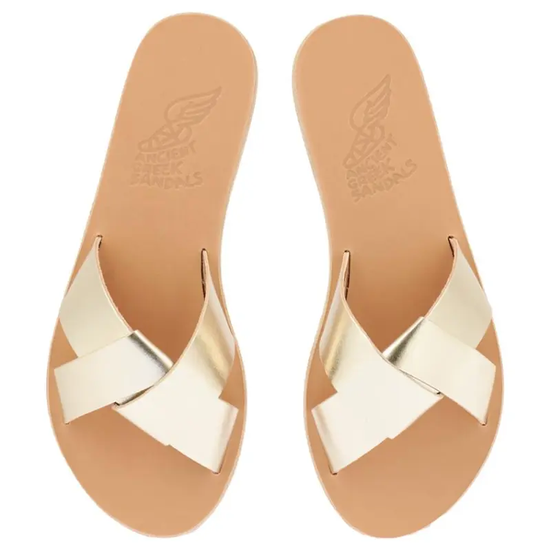 ANCIENT GREEK SANDALS Slide Slippers Women's Gold-4