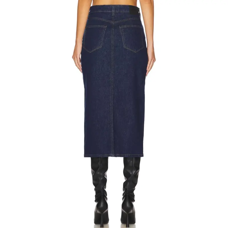 PAIGE Denim Long Skirts Women's Blue-1