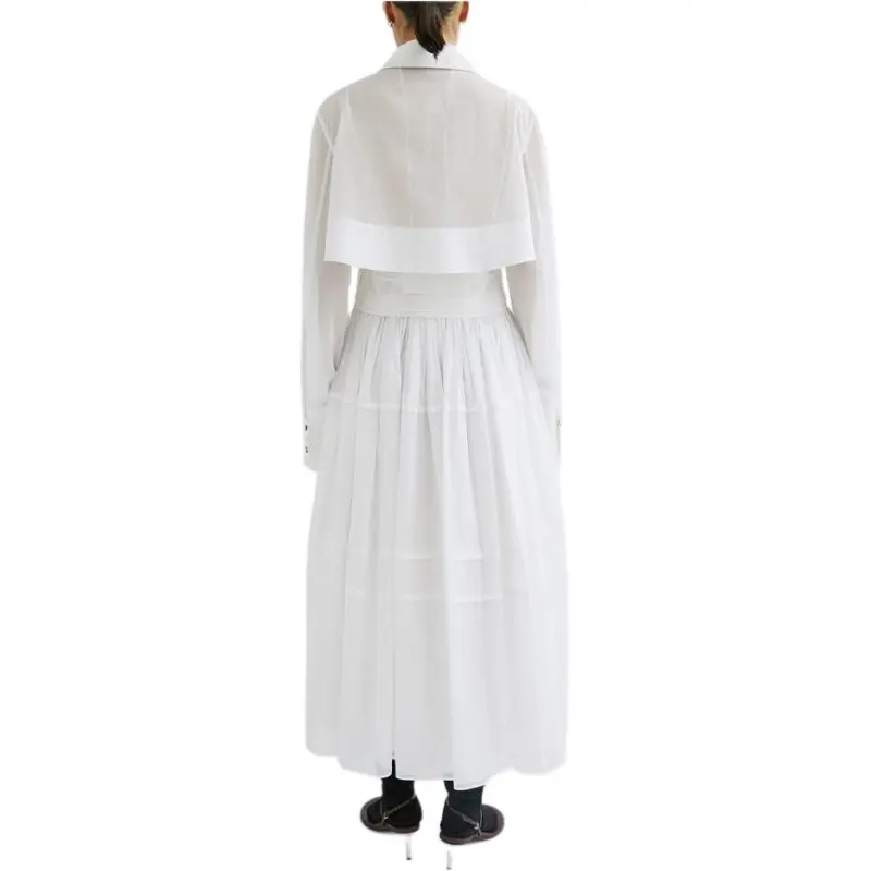 JIL SANDER Cut Out Poplin Shirt Dress-4
