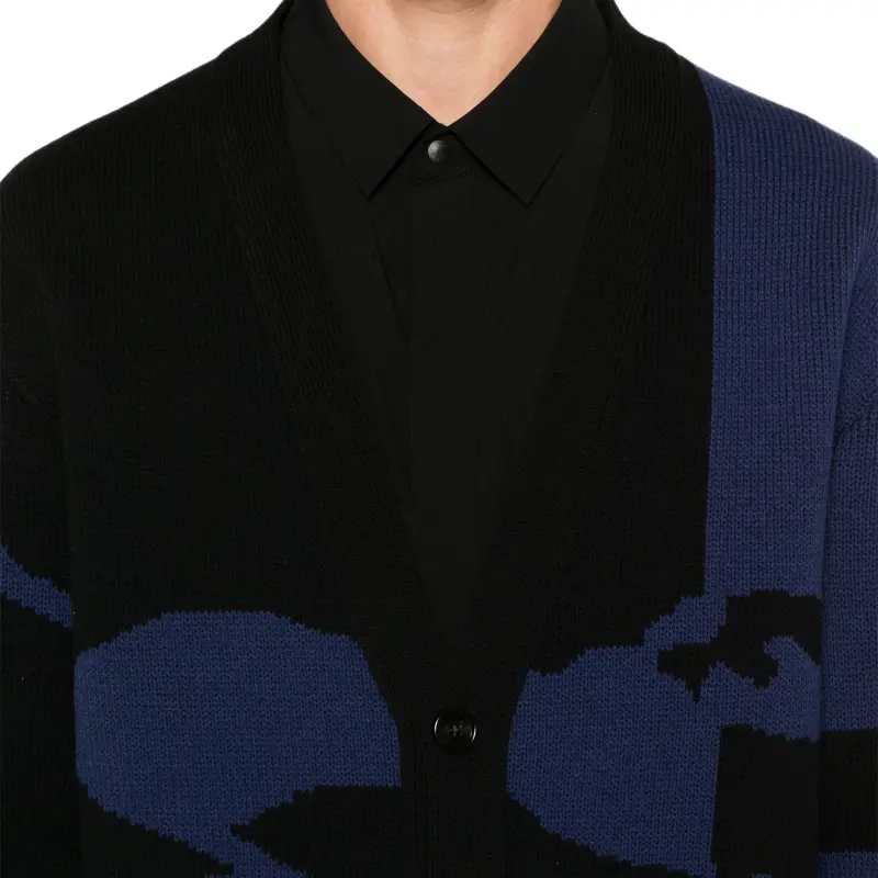 Burberry Ekd Intarsia Knit Buttoned Cardigan-5