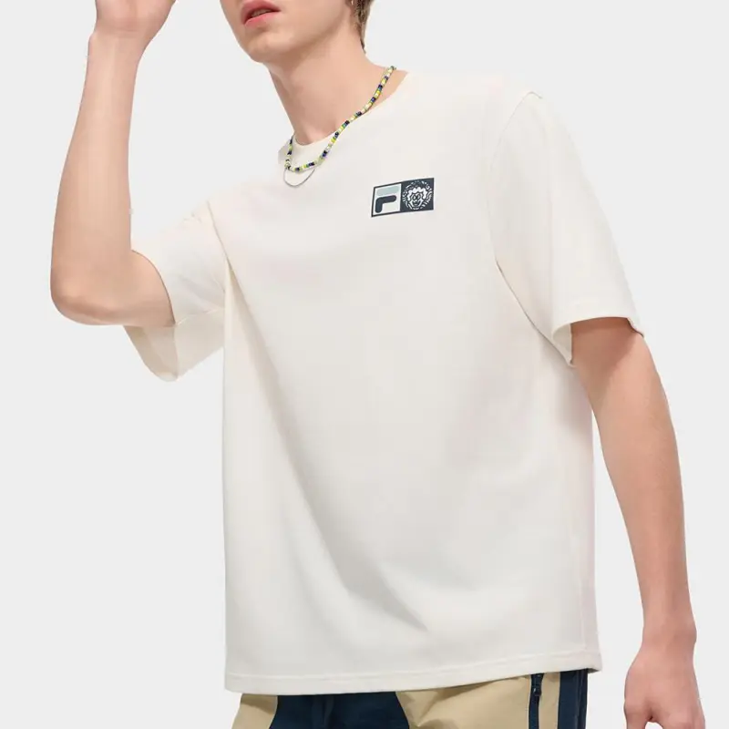 FILA FUSION T Shirt Unisex Cloud White WT-8