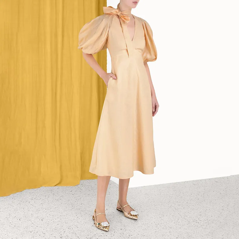 Zimmermann Short-Sleeved Dresses Women's Cream-3