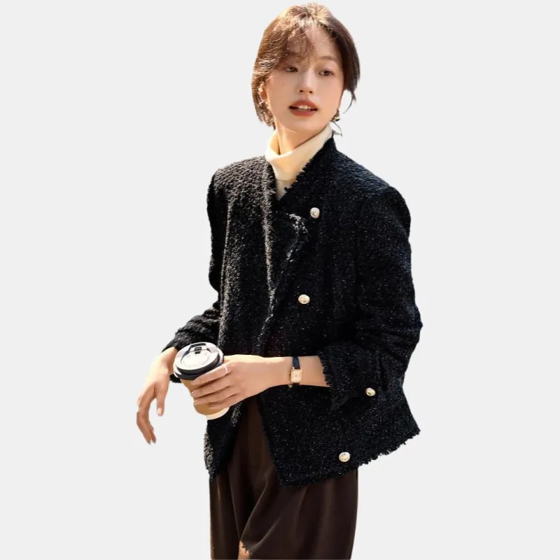 Mo Han Yi Mei Jackets Coats Women's Black-1