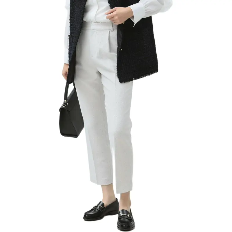Beams 25SS Casual Pants Women's Light Gray-4