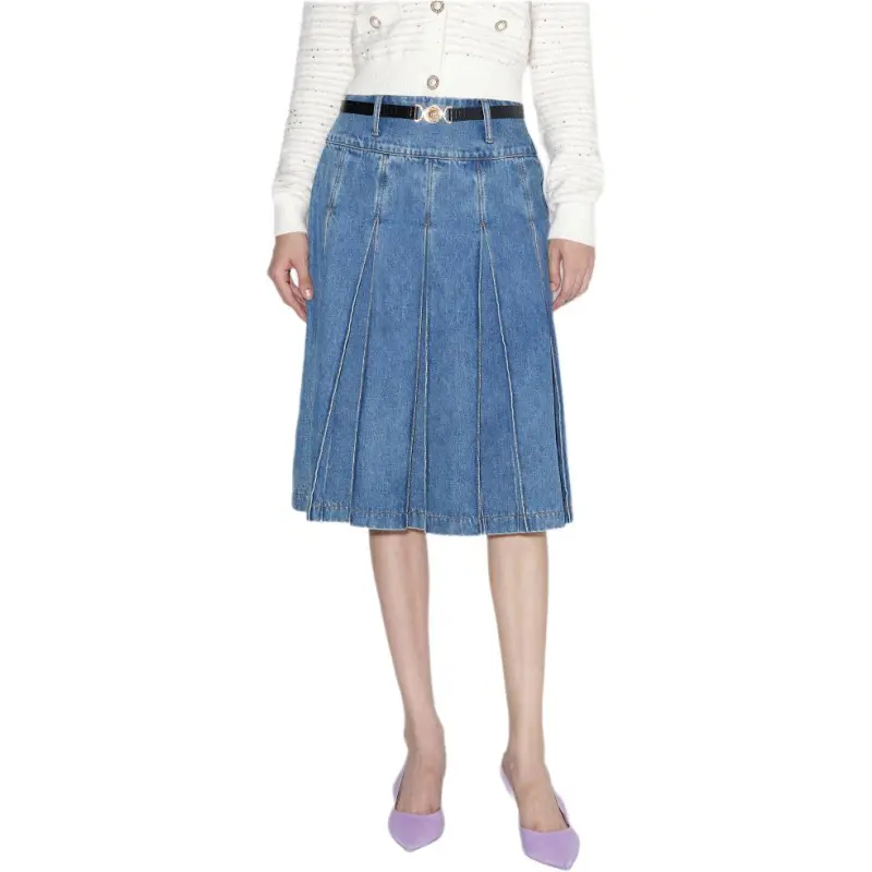 Bebe Denim Long Skirts Women's Blue-2