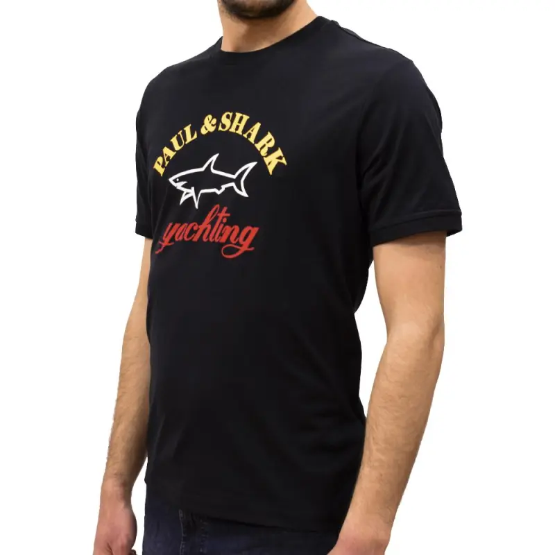 Paul & Shark Yachting T Shirt Men's Black-4