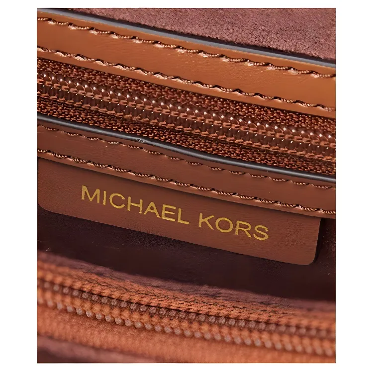 MICHAEL KORS Hendri Artificial Leather Shoulder Bag Crossbody Bag Medium Size Women's Vanilla White & Orange Red-4