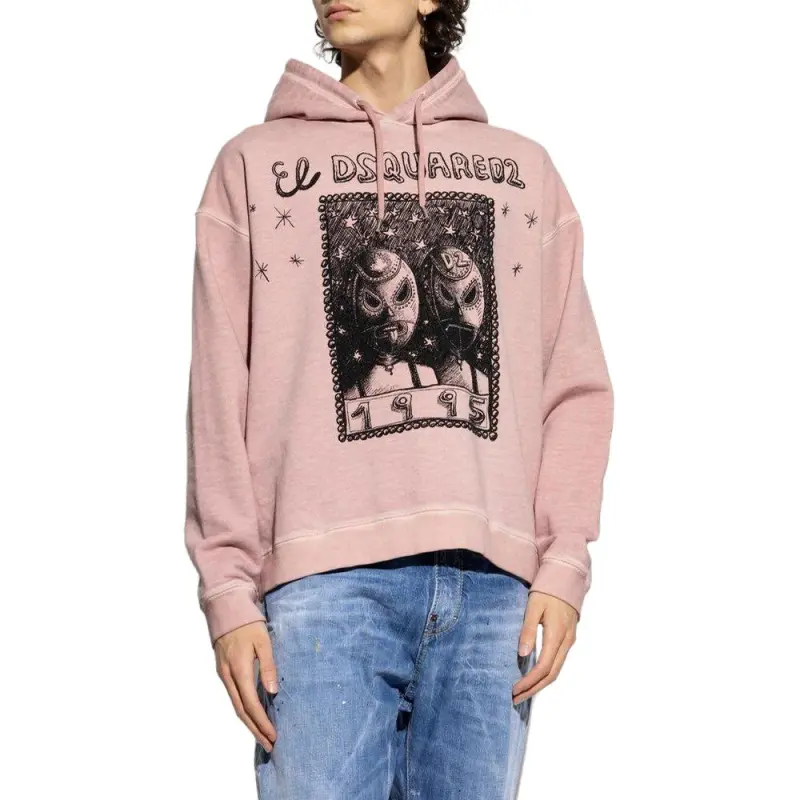 Dsquared2 Best Fade Relax Fit Mask Printed Hoodie-2