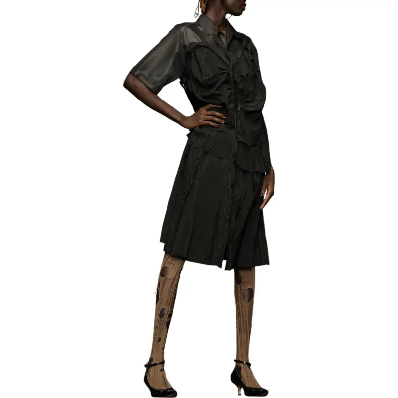 Maison Margiela Short Sleeved Dresses Women's Black-1