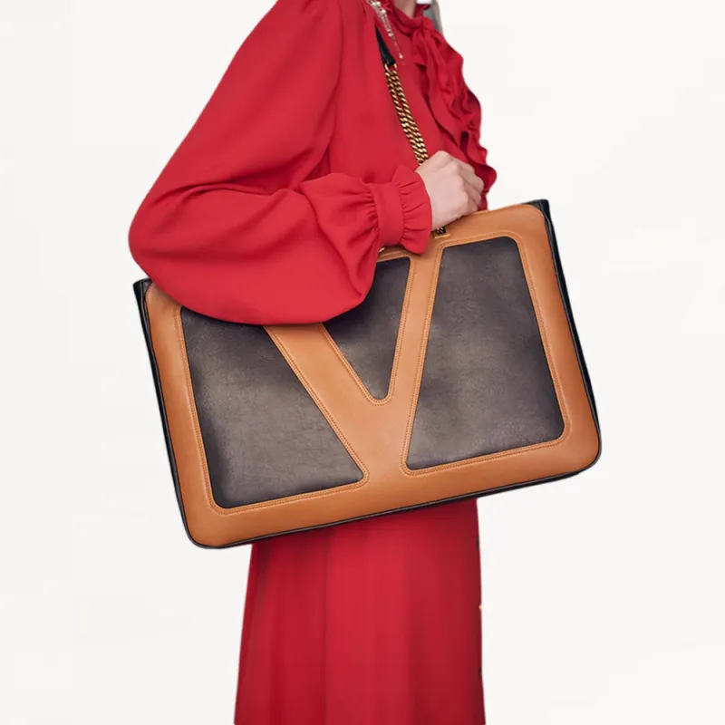 Valentino FW24 Long Sleeved Dress Women's Red-8
