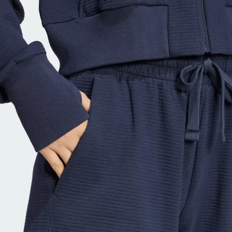 Adidas Free Shipping With AdiClub All Szn Rib 7/8-Length Wide Leg Pants-4