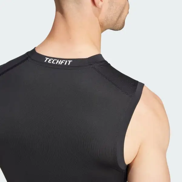 Adidas Free Shipping With AdiClub Techfit Compression Training Sleeveless Tee-5