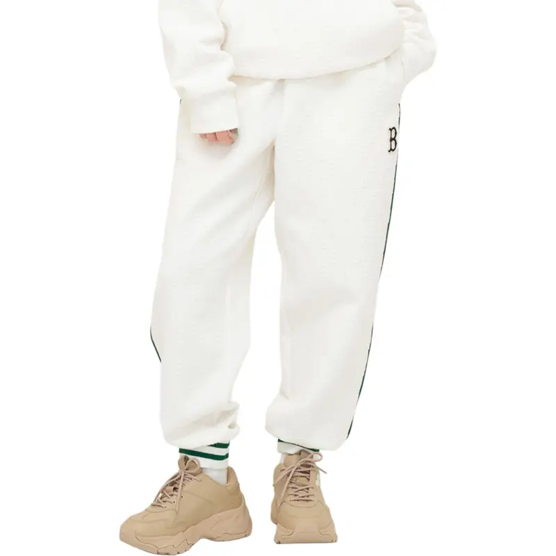 MLB Jacquard Monogram Boston Red Sox Pants Casual Pants Unisex Cream-2