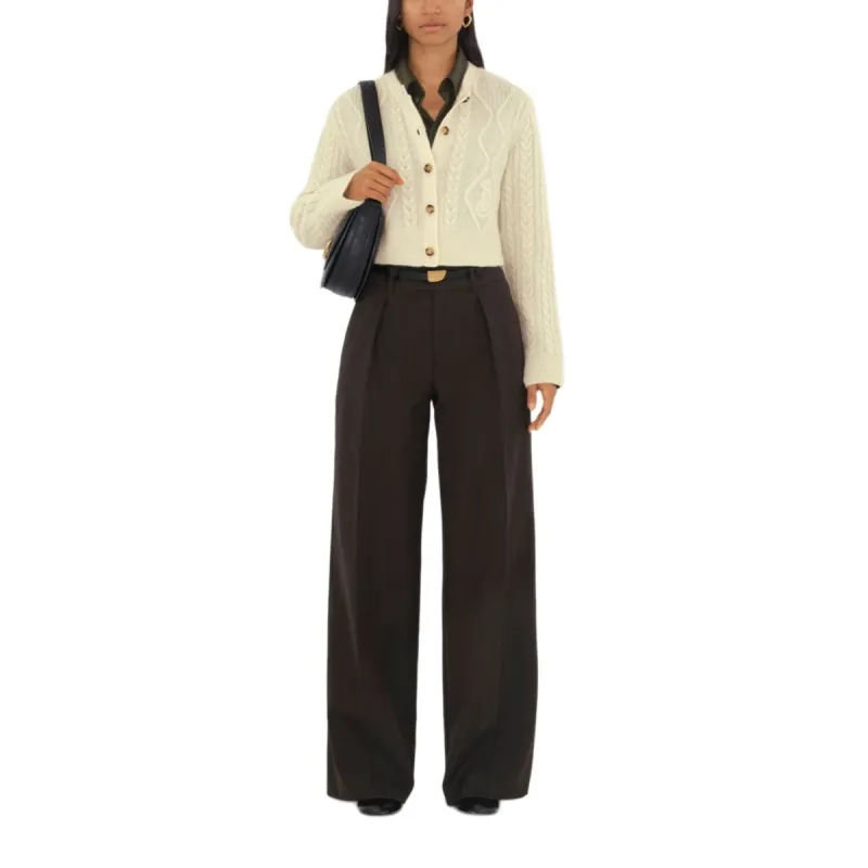 Burberry Cropped Aran knit Cardigan-1
