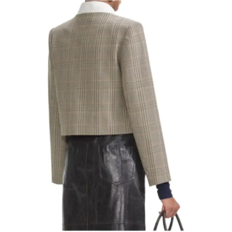 Self portrait Check Wool Jacket-4