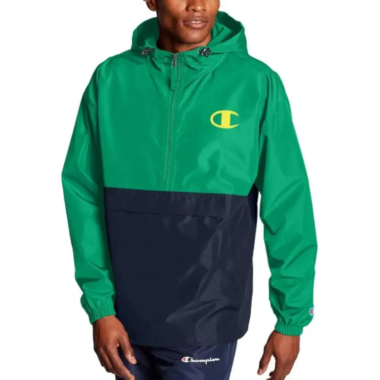 Champion Jacket US Version Unisex Green/Navy Blue-2