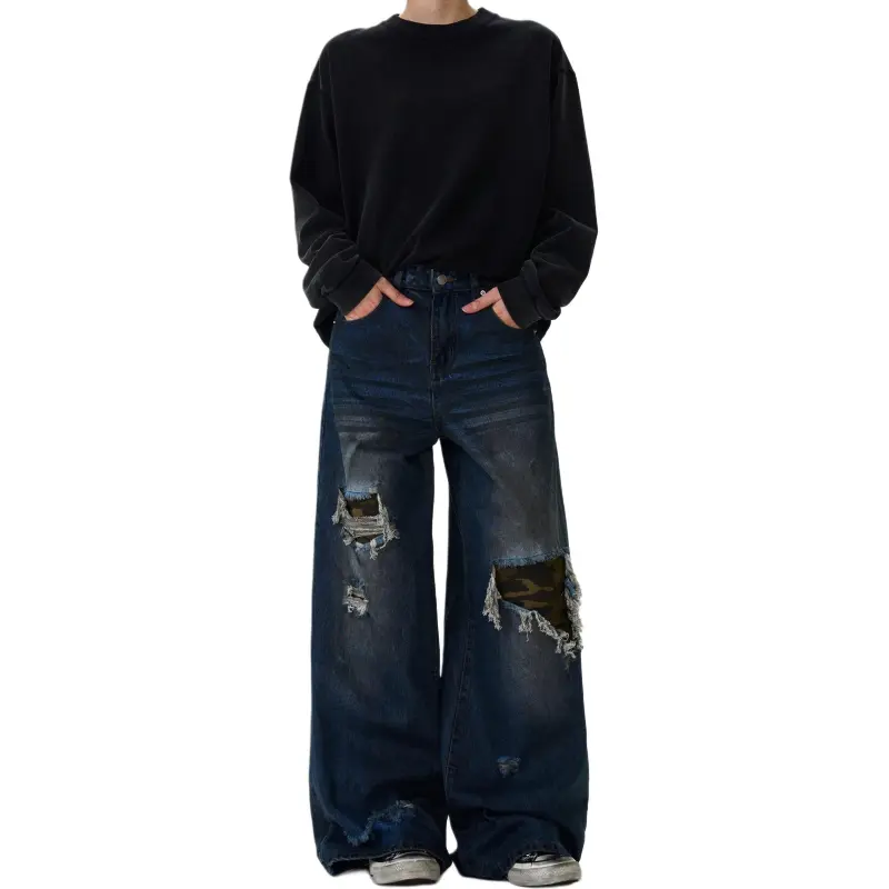 KVIV Jeans Men Vintage Blue -1