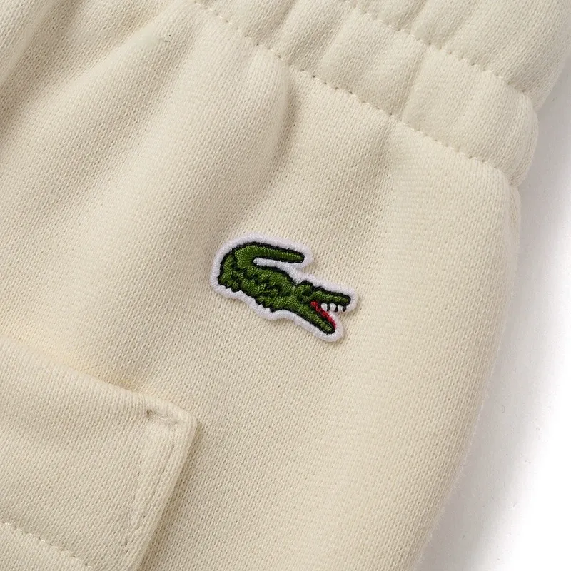 LACOSTE Knitted Sports Pants Women's Cream White-3