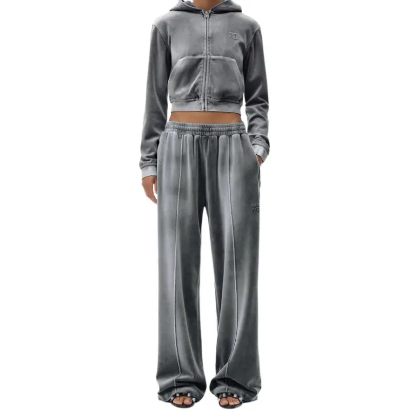 T By Alexander Wang Track Pants Washed Feather-1