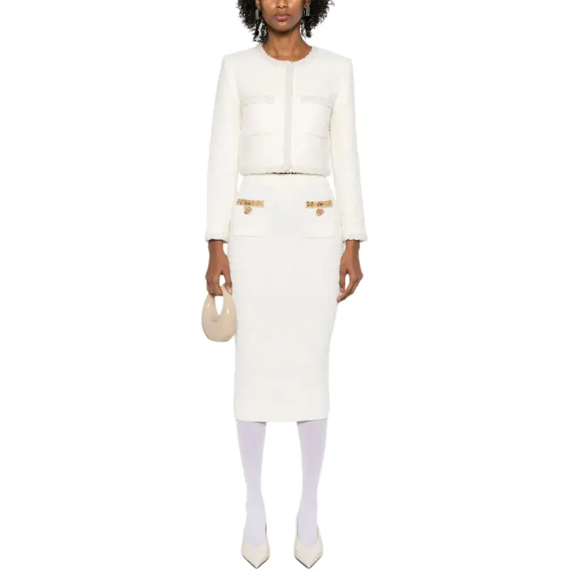 Self portrait Lurex Knitted Midi Skirt-3