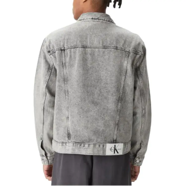 CALVIN KLEIN Denim Jacket Men's Gray-4