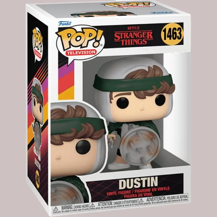 Funko Stranger Things, Hunter Dustin With Shield Chibi Figures-3