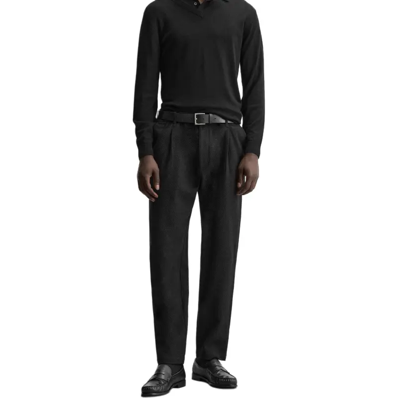 ZARA Casual Pants Men Black-2
