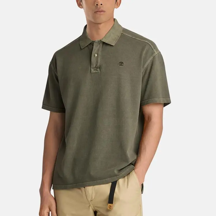 Timberland Polo Shirt Men's Army Green-2