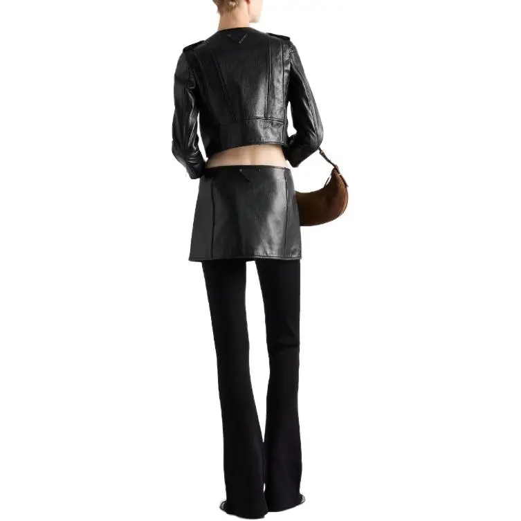 PRADA Leather Biker Jacket-3