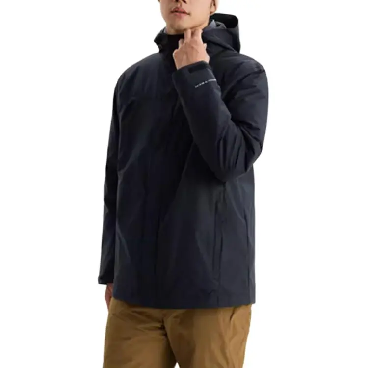 Columbia Water Resistant Warm Heat Reflective Windbreaker Jacket Men's Black-3