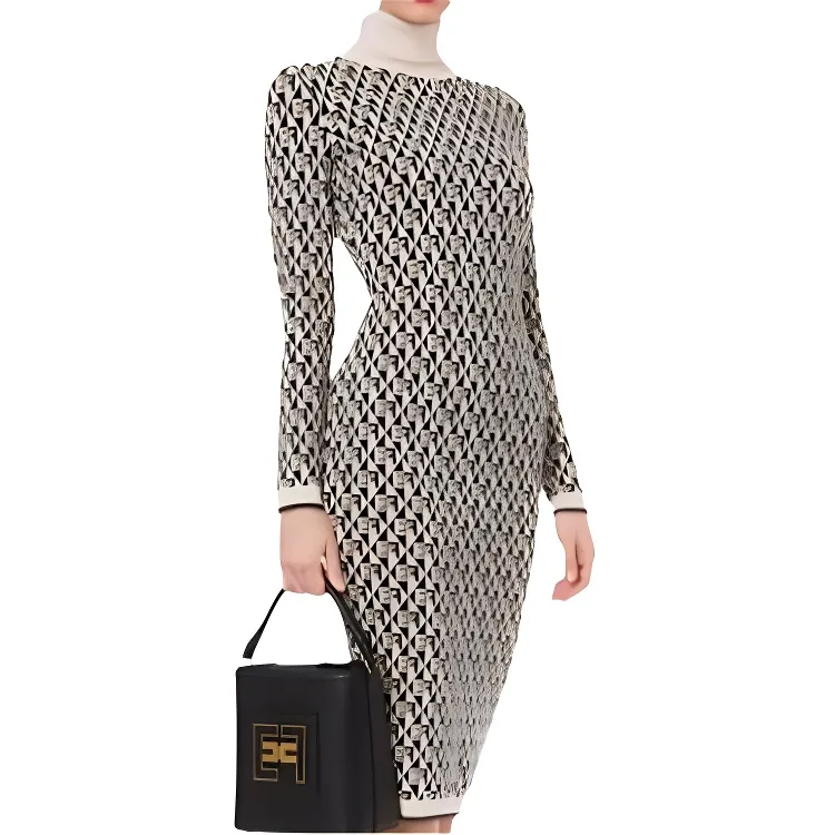 Elisabetta Franchi Long Sleeved Dress Women's Black-2