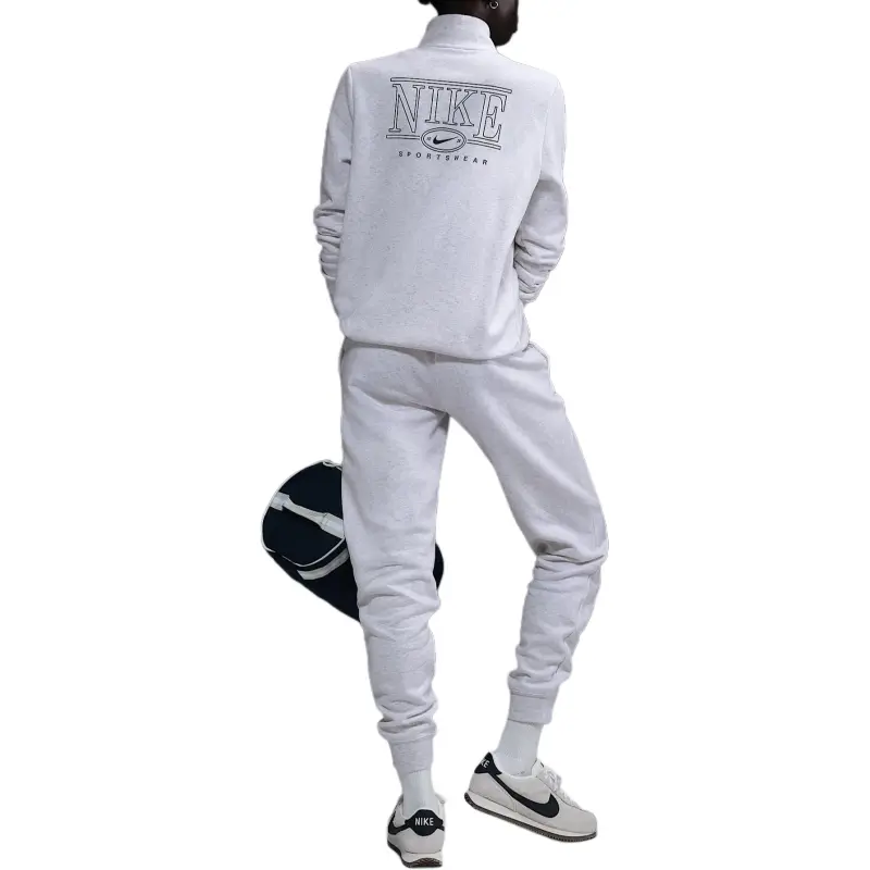 Nike Sportswear Club Fleece Women's Mock Neck 1/2 Zip Graphic Top-1