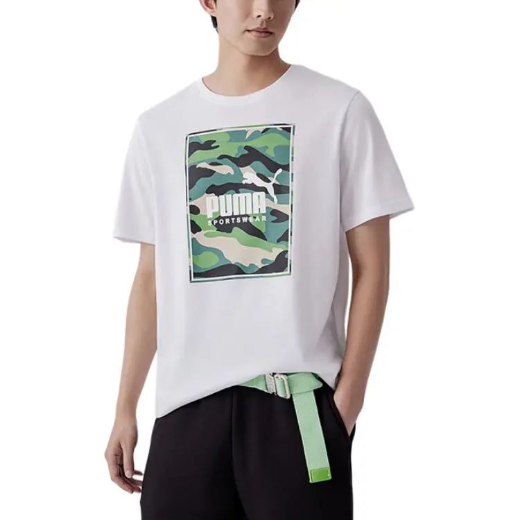 PUMA BOX LOGO T Shirts Men White-3