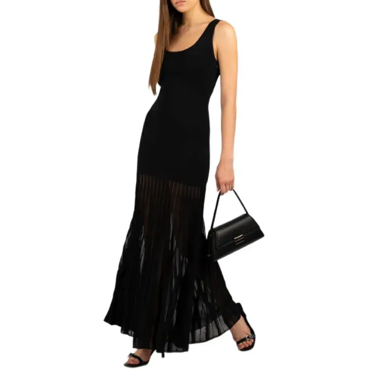 MICHAEL KORS Stretch Viscose Blend Sheer Maxi Dress-3