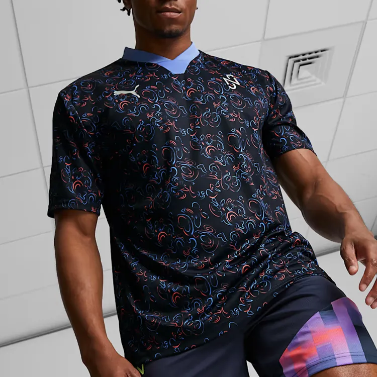 PUMA CORE HERITAGE Soccer Jerseys Men Black Blue-3
