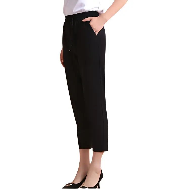 FENHONGMALI Casual Pants Women's Black-5