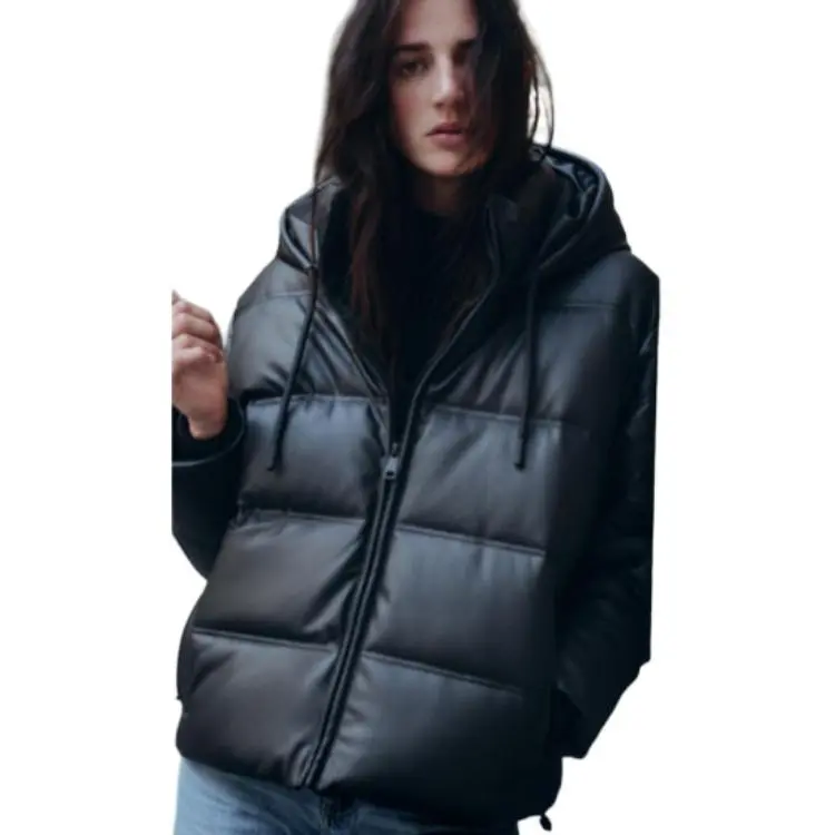 ZARA Puffer Jacket Women's Black-3