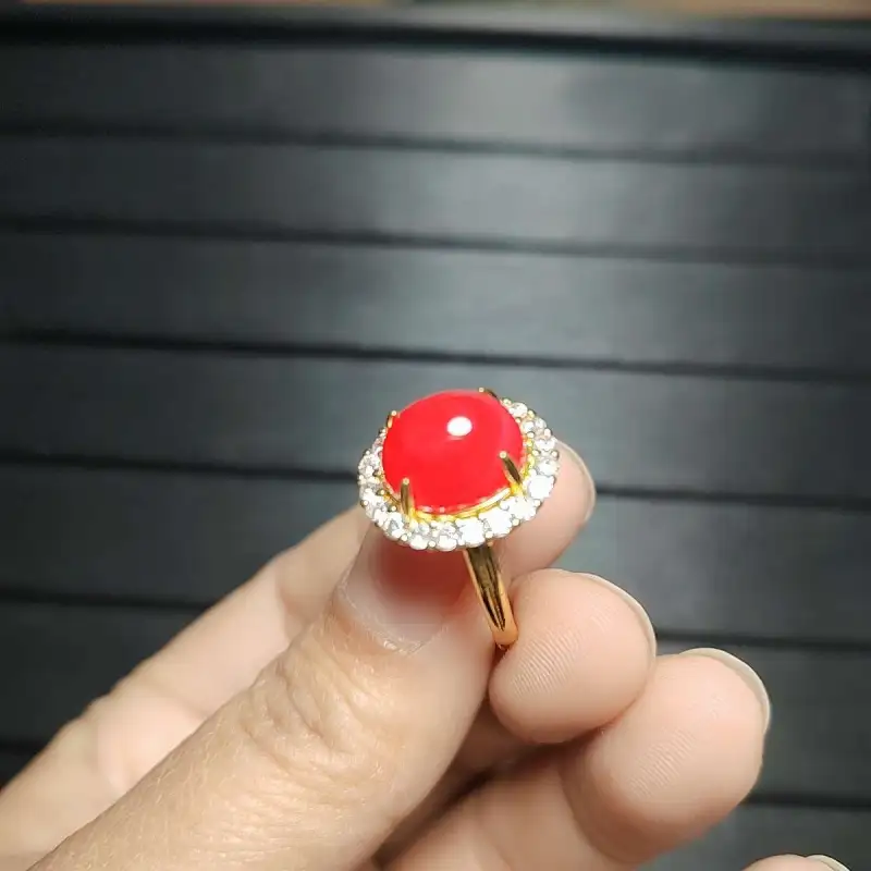 Gifts Chalcedony Jade Rings Women's-5