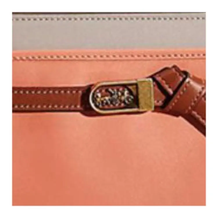 COACH Tate Glove Tanning Shoulder Bag, Crossbody Bag, Handbag Small Size Women's Coral Pink & Burgundy-1