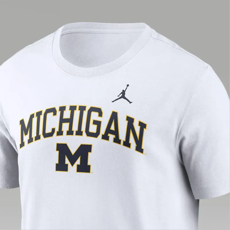 Jordan Men's Nike College T Shirt Michigan Wolverines Blitz-1