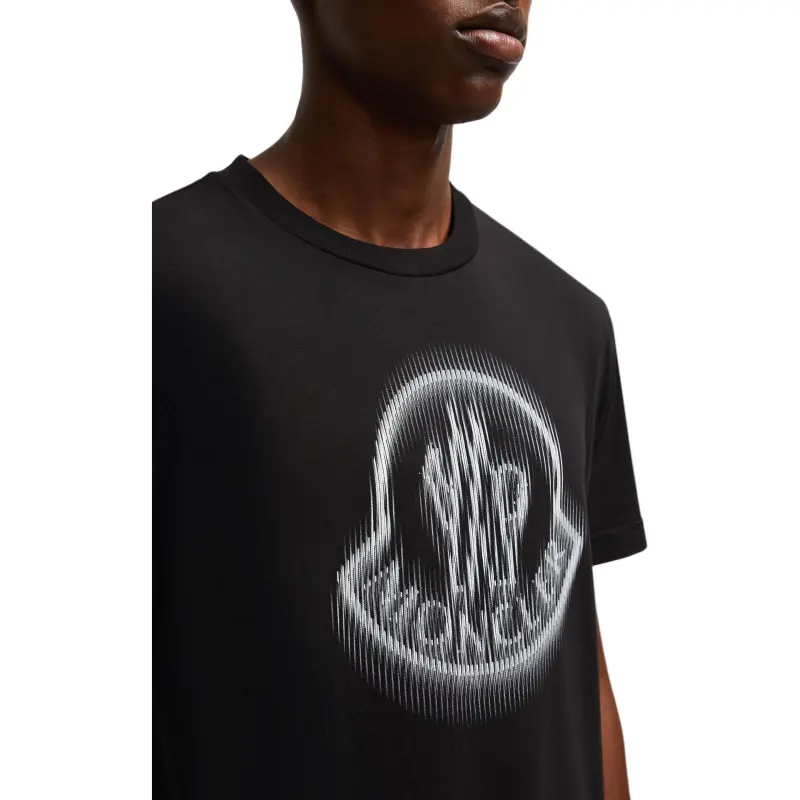 Moncler Gradient Logo Printed Crewneck T Shirt-1