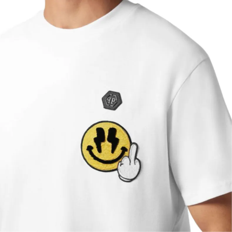 PHILIPP PLEIN Smile patch T shirt-4